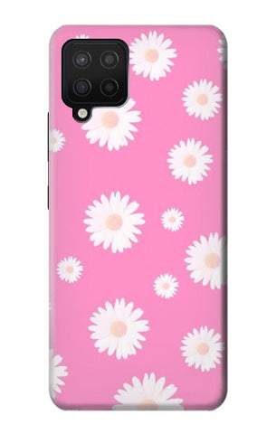 Samsung Galaxy A12 Hard Case Pink Floral Pattern