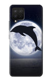 Samsung Galaxy A12 Hard Case Dolphin Moon Night