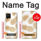 Samsung Galaxy A12 Hard Case Seamless Pineapple with custom name