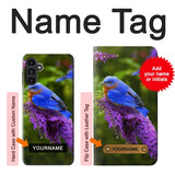 Samsung Galaxy A13 5G Hard Case Bluebird of Happiness Blue Bird with custom name