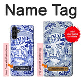 Samsung Galaxy A13 5G Hard Case Willow Pattern Illustration with custom name