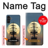 Samsung Galaxy A13 5G Hard Case Pirate Ship Moon Night with custom name