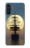 Samsung Galaxy A13 5G Hard Case Pirate Ship Moon Night