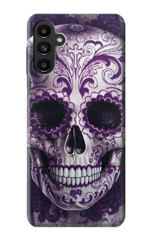 Samsung Galaxy A13 5G Hard Case Purple Sugar Skull