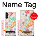 Samsung Galaxy A13 5G Hard Case Pastel Floral Flower with custom name