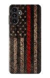 Samsung Galaxy A13 5G Hard Case Fire Fighter Metal Red Line Flag Graphic