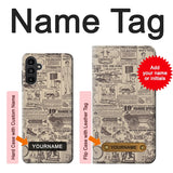 Samsung Galaxy A13 5G Hard Case Retro Vintage Paper with custom name