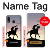 Samsung Galaxy A20, A30, A30s Hard Case Cowboy with custom name