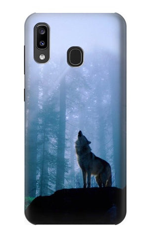Samsung Galaxy A20, A30, A30s Hard Case Wolf Howling in Forest
