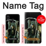 Samsung Galaxy A20, A30, A30s Hard Case Grim Reaper Skeleton King with custom name