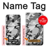 Samsung Galaxy A20, A30, A30s Hard Case Snow Camo Camouflage Graphic Printed with custom name