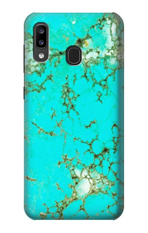 Samsung Galaxy A20, A30, A30s Hard Case Turquoise Gemstone Texture Graphic Printed