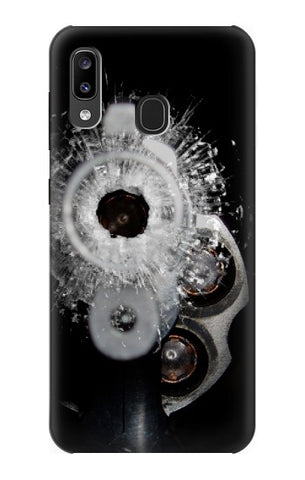 Samsung Galaxy A20, A30, A30s Hard Case Gun Bullet Hole Glass