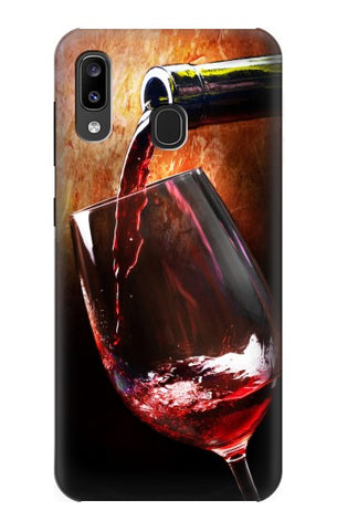 Samsung Galaxy A20, A30, A30s Hard Case Red Wine Bottle And Glass