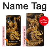 Samsung Galaxy A20, A30, A30s Hard Case Chinese Gold Dragon Printed with custom name