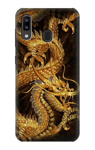 Samsung Galaxy A20, A30, A30s Hard Case Chinese Gold Dragon Printed