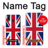 Samsung Galaxy A20, A30, A30s Hard Case Flag of The United Kingdom with custom name