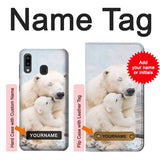 Samsung Galaxy A20, A30, A30s Hard Case Polar Bear Hug Family with custom name