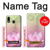 Samsung Galaxy A20, A30, A30s Hard Case Lotus flower Buddhism with custom name