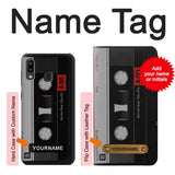 Samsung Galaxy A20, A30, A30s Hard Case Vintage Cassette Tape with custom name