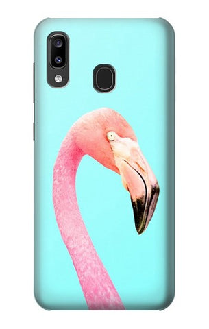 Samsung Galaxy A20, A30, A30s Hard Case Pink Flamingo