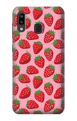 Samsung Galaxy A20, A30, A30s Hard Case Strawberry Pattern