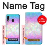 Samsung Galaxy A20, A30, A30s Hard Case Trans Flag Polygon with custom name