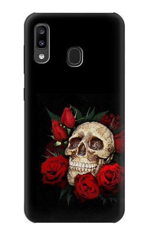 Samsung Galaxy A20, A30, A30s Hard Case Dark Gothic Goth Skull Roses