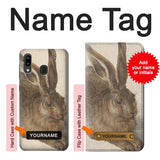 Samsung Galaxy A20, A30, A30s Hard Case Albrecht Durer Young Hare with custom name