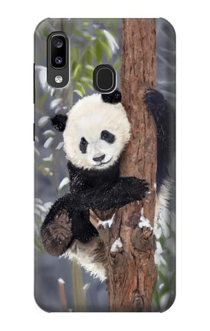 Samsung Galaxy A20, A30, A30s Hard Case Cute Baby Panda Snow Painting