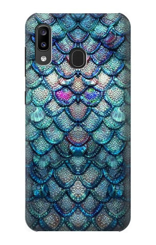Samsung Galaxy A20, A30, A30s Hard Case Mermaid Fish Scale