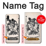 Samsung Galaxy A20, A30, A30s Hard Case Vintage Playing Card with custom name