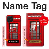 Samsung Galaxy A22 4G Hard Case Classic British Red Telephone Box with custom name
