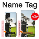 Samsung Galaxy A22 4G Hard Case Golf with custom name
