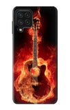 Samsung Galaxy A22 4G Hard Case Fire Guitar Burn