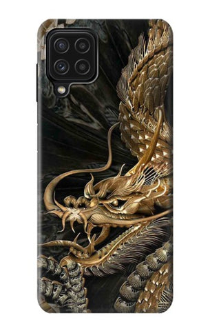 Samsung Galaxy A22 4G Hard Case Gold Dragon