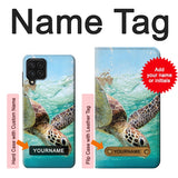 Samsung Galaxy A22 4G Hard Case Ocean Sea Turtle with custom name