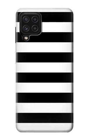 Samsung Galaxy A22 4G Hard Case Black and White Striped