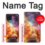 Samsung Galaxy A22 4G Hard Case Nebula Rainbow Space with custom name