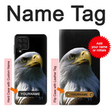 Samsung Galaxy A22 4G Hard Case Bald Eagle with custom name