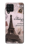 Samsung Galaxy A22 4G Hard Case Paris Postcard Eiffel Tower