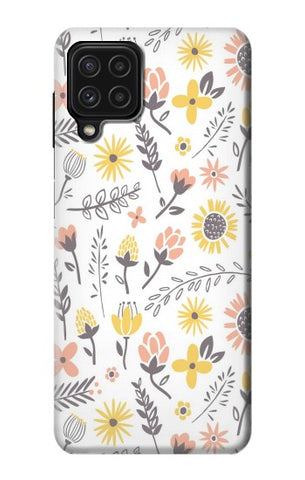Samsung Galaxy A22 4G Hard Case Pastel Flowers Pattern