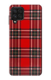 Samsung Galaxy A22 4G Hard Case Tartan Red Pattern