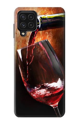 Samsung Galaxy A22 4G Hard Case Red Wine Bottle And Glass
