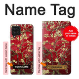 Samsung Galaxy A22 4G Hard Case Red Blossoming Almond Tree Van Gogh with custom name