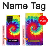 Samsung Galaxy A22 4G Hard Case Tie Dye Fabric Color with custom name