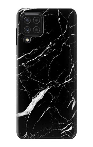 Samsung Galaxy A22 4G Hard Case Black Marble Graphic Printed