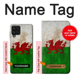 Samsung Galaxy A22 4G Hard Case Wales Red Dragon Flag with custom name