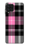 Samsung Galaxy A22 4G Hard Case Pink Plaid Pattern