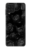 Samsung Galaxy A22 4G Hard Case Black Roses